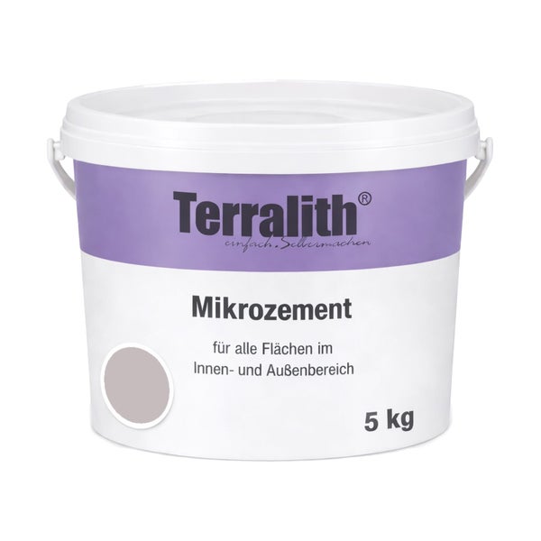 Terralith Mikrozement für den Innen- und Außenbereich, 5 Kilogramm.