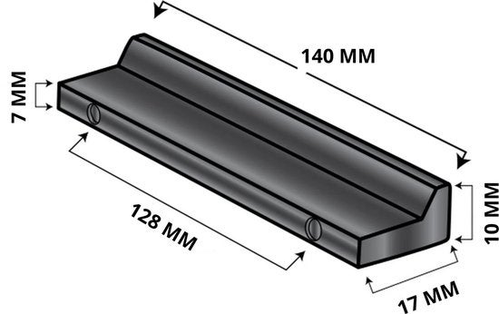 Möbelgriff Stangengriff Reno lochabstand 128 mm Aluminium Schwarz Set 10
