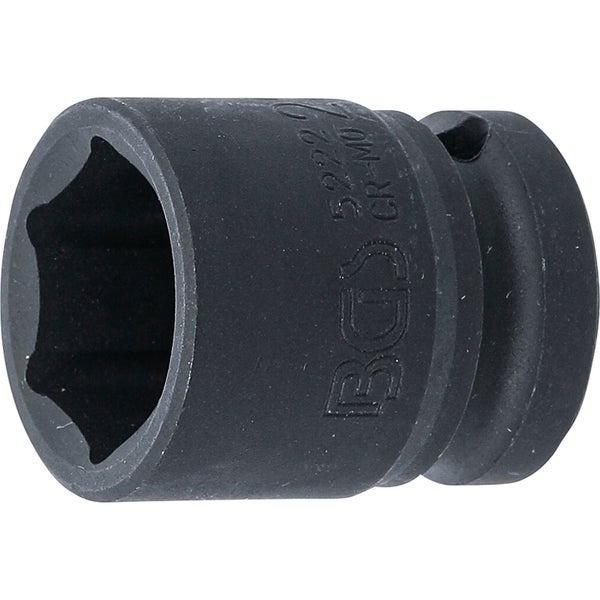 BGS Kraft-Steckschlüssel-Einsatz Sechskant Antrieb Innenvierkant 12,5 mm (1/2) SW 22 mm - 5222