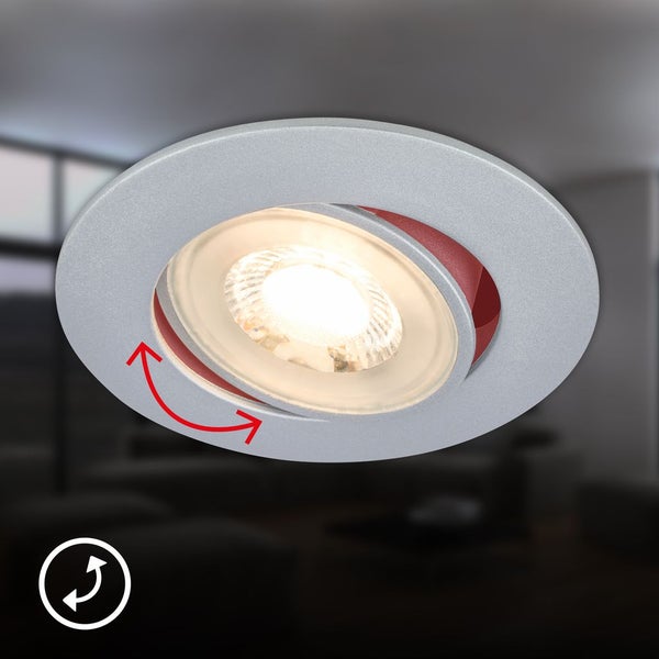 2er Set LED Einbaustrahler LED Einbauleuchten Spots Flach Schwenkbar Warmweiß