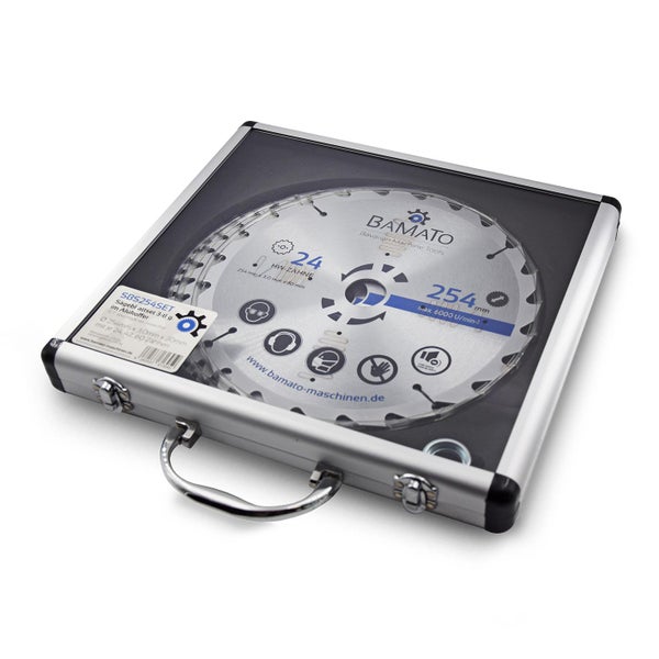 BAMATO Sägeblatt Set im Alukoffer, 254 mm Durchmesser