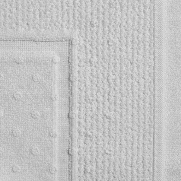 Weißer rutschfester 900x600mm Badteppich | Teddy