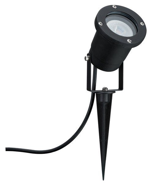 LED Gartenstrahler IP65 rund 92mm 3000K 3,5W 230lm 230V Schwarz Aluminium