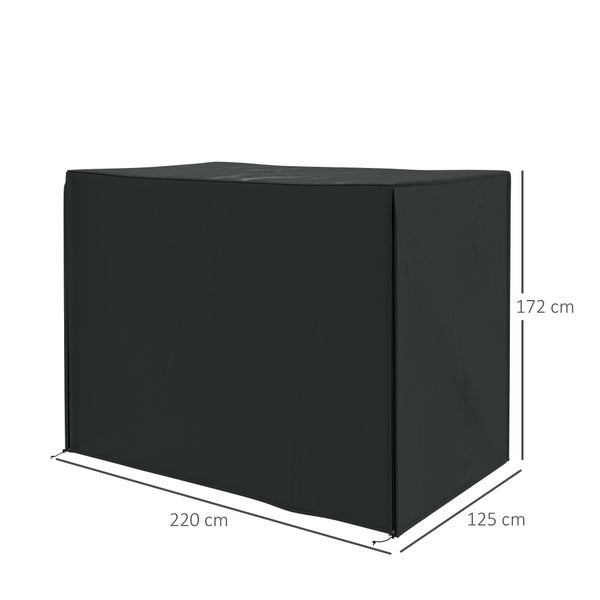 Outsunny Hollywoodschaukel, 220 x 125 x 172 cm, Oxford, Schwarz