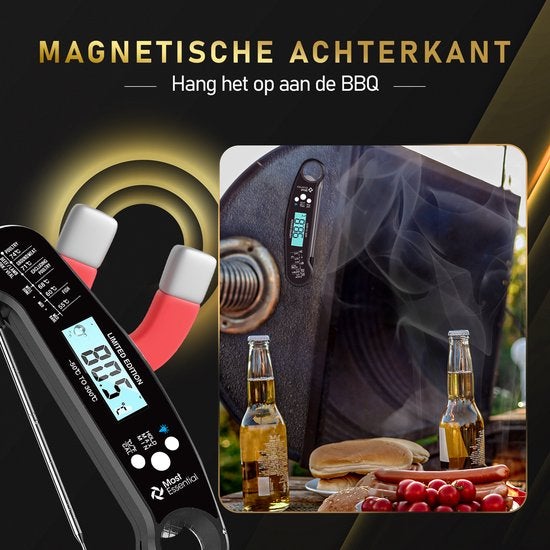 MostEssential Fleischthermometer - Limited Edition Black - 2x Ersatzbatterie