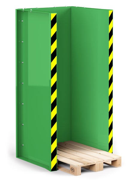 RR Industrietechnik Paletten Stapel Station RPS-15 BxTxH 1020x945x2145 mm RAL 6018 Gelbgrün