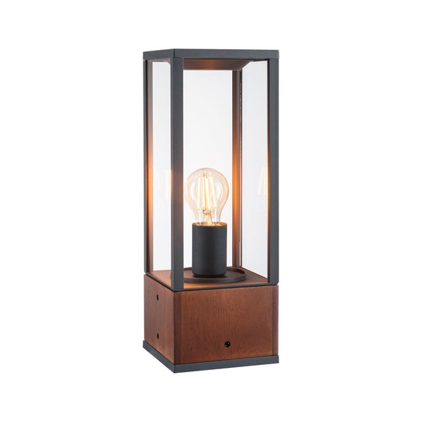 Lichtobjekt Timba IP44 eckig 400 mm max. 60W 230V Holz E27 Holz