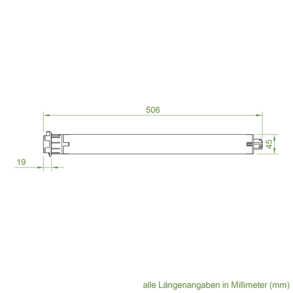 Geiger Mechanischer Rohrmotor SOLIDline | Touch | 10 Nm | ab 45 mm Wickelwelle | SOC Motorkopf