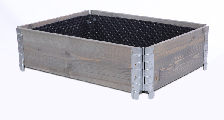 Hochbeetkisten GuardBox HxBxT 20x80x60 cm 1 Ebeneinkl. Luftpolsterfolie Grau