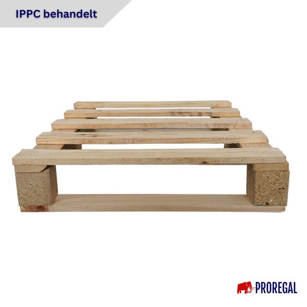 IPPC behandelte Holzpalette mit Proregal Logo.