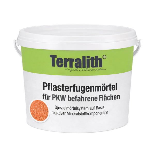 Terralith Pflasterfugenmörtel für PKW befahrene Flächen im Eimer