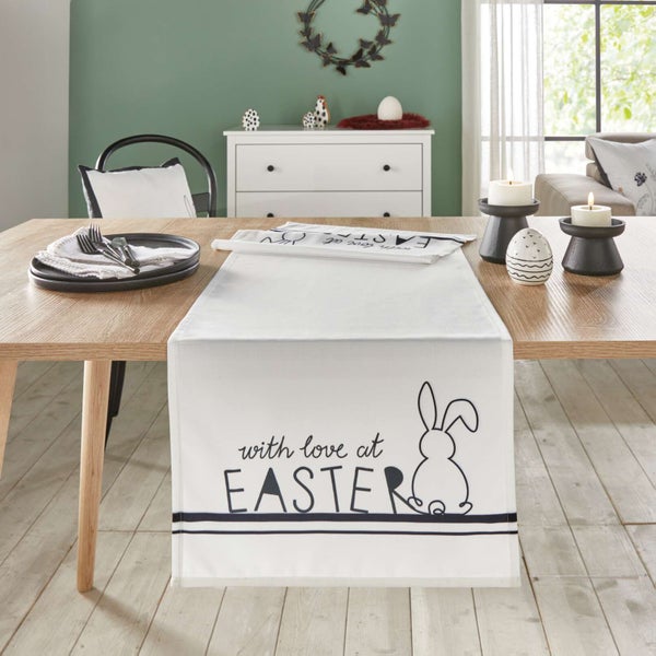 FRANK FLECHTWAREN | Tischläufer Lovely Easter, POLYESTER, 40 x 140 cm