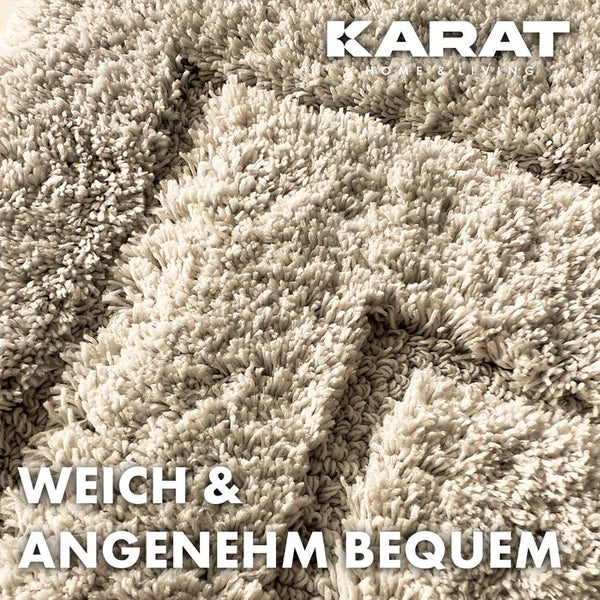 Detailansicht eines weichen Shaggy Teppichs von Karat Home & Living