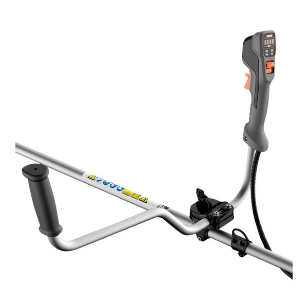 Griff und Bedienelemente eines Rasentrimmers