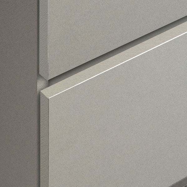 Detailaufnahme von Schubladen mit Holzstruktur