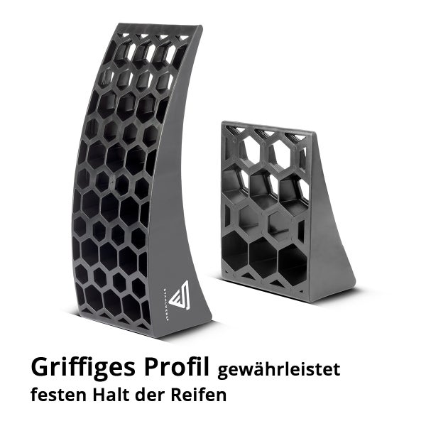 Reifenkeile mit rutschfestem Profil für sicheren Halt