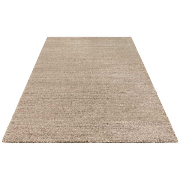 Kurzflor Teppich Loos Beige Braun - 80x150x1,4cm