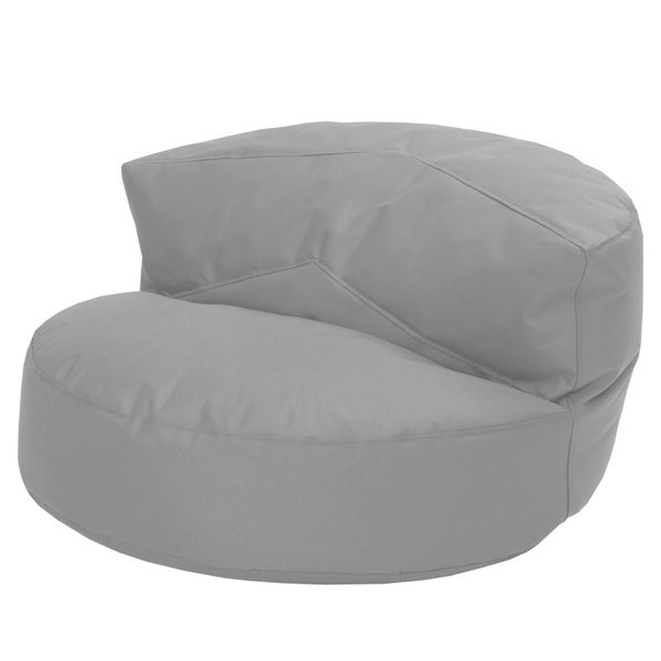 Green Bean Sitzsack Sofa mit Füllmaterial - Lounge im Sitzsack-Design 90x50cm mit ergonomischer Rückenlehne & waschbarem Bezug - Indoor und Outdoor geeignet in Hellgrau