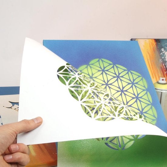 QBIX Palmen Schablone - Kunststoff A3 Schablone
