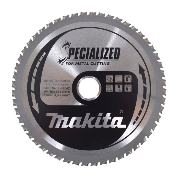Makita Sägeblatt für Bleche 150x20x52Z - B-47042