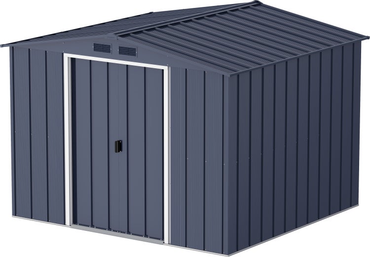Metall Gerätehaus 262x234 Gartenhaus Schiebetüren