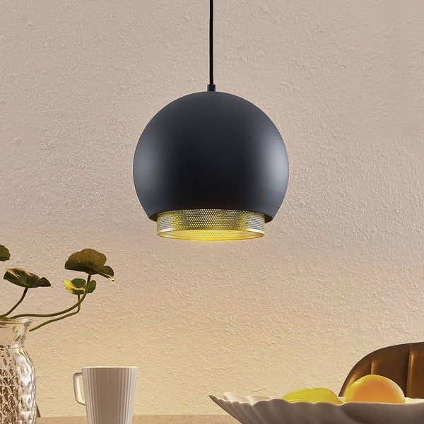 Lucande Pendelleuchte Sivaniel (Design, Modern) in Schwarz aus Metall (1 flammig E27) - Design-Hängeleuchte Esstischlampe Hängelampe Hängeleuchte Wohnzimmerleuchte