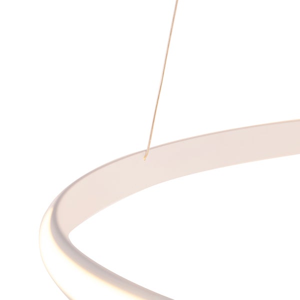 Nahaufnahme einer kreisförmigen LED-Hängeleuchte