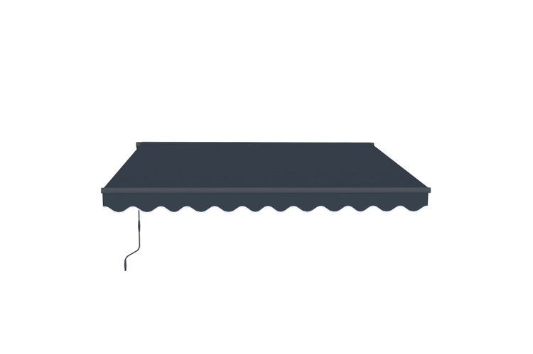 Monoblock-Markise VECCHIO Grau 3m x 2,5m - Premium-Canvas 320 g/m²