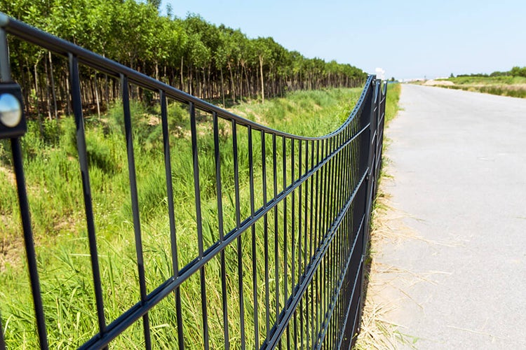 Doppelstabmattenzaun MORATA Tal Höhe: 240 cm / Länge: 40 m ohne Eckpfosten I Gartenzaun, Mattenzaun