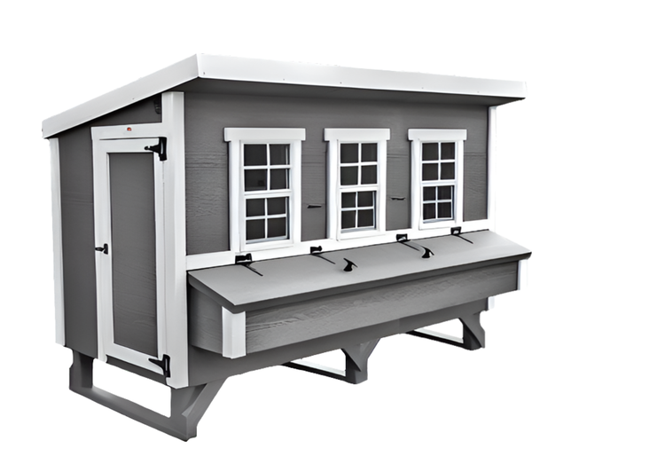 Extra große Hühnerstall EZ Chicken Home 3,78 m² 249 x 152 x 184 cm Grau hergestellt in EU