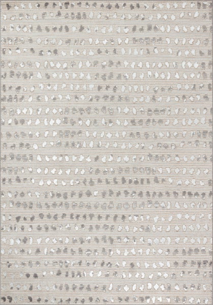 Skandinavischer Teppich mit Punkten Beige/Weiß 120x170 cm VALKIRIA