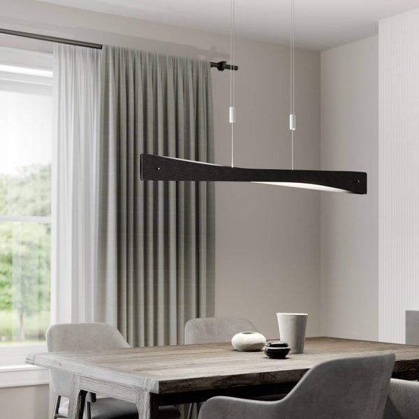 quitani LED Lian (Design, Modern) in Schwarz aus Aluminium (1 flammig ) Wohnzimmerleuchte