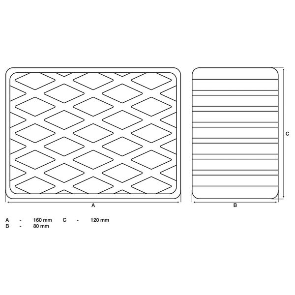 BGS Gummiauflage für Hebebühnen 160 x 120 x 80 mm - 7040