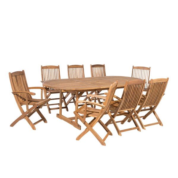 Gartenmöbel Set 8-Sitzer MAUI Akazienholz Hellbraun