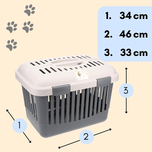 Transportbox Oben Öffnen Hunde Katzen Kleintier Transport Box Katzenbox Hundebox Open Top Stressfrei Dachöffnung
