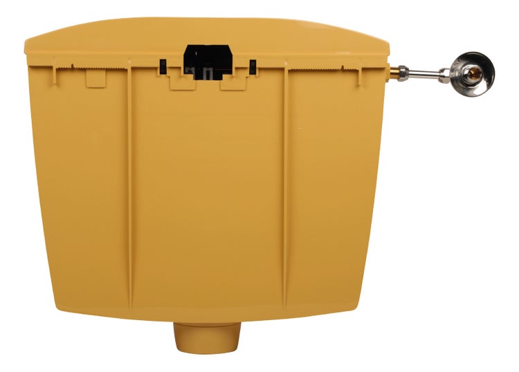 Sanitop-Wingenroth Spülkasten Karat | Tiefspülkasten mit Zwei-Mengen-Technik | 3,5 oder 6 - 9 l | Geräuscharm und vollisoliert | Variabler Anschluss | Curry | 21061 4
