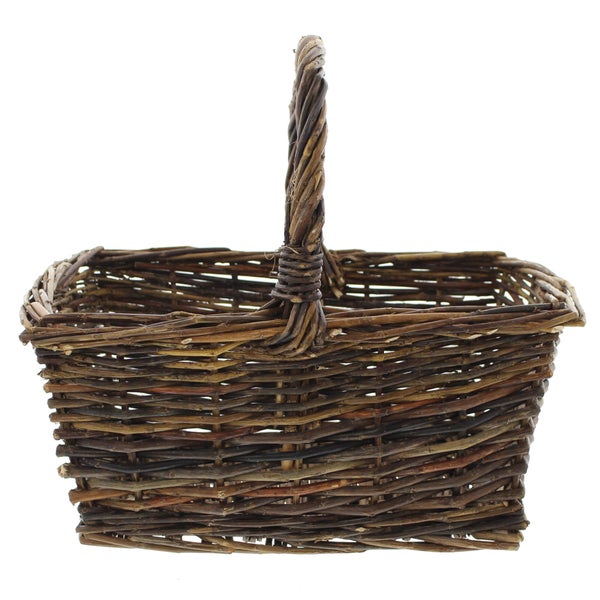 FRANK FLECHTWAREN | Bügelkorb Natur, WEIDE, 35 x 26 x 16 cm, GH 30 cm