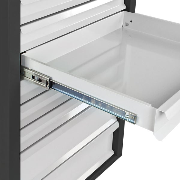PROREGAL Schubladenschrank Kobra mit 8 Schubladen HxBxT 90 x 71 x 55 cm Anthrazitgrau Lichtgrau