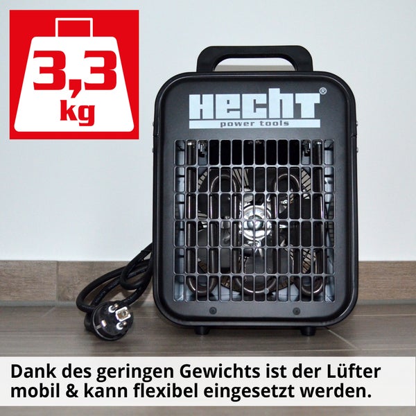 Hecht Heizlüfter mit 3,3 Kilogramm Gewicht