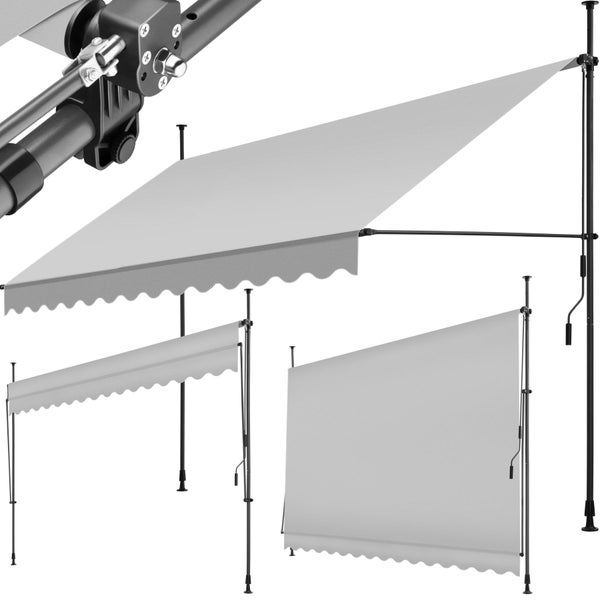 Klemmmarkise tectake  mit Handkurbel einfache Montage