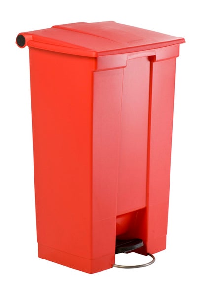 PROREGAL Rubbermaid Robuster Pedaleimer 87 Liter HxBxT 82,6 x 41 x 50,2 cm Aus Konformen Polyethylen Rot