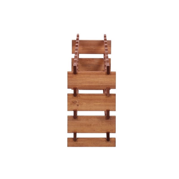 Weinregal VINOTECA FLEX PRO HxBxT 51x84x28cm 32 Flaschen auf 4 Ebenen Massives Kiefernholz Braun geölt
