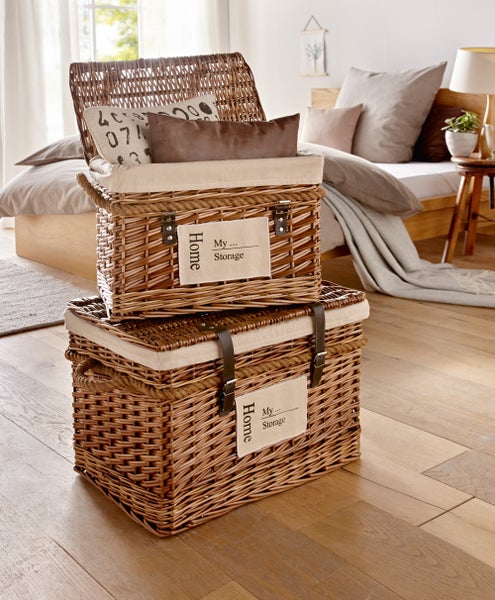 FRANK FLECHTWAREN | Universaltruhe My Storage, 2er Set, WEIDE, BAUMWOLLE, POLYESTER, 45 x 30 x 32 cm, 56 x 38 x 37 cm
