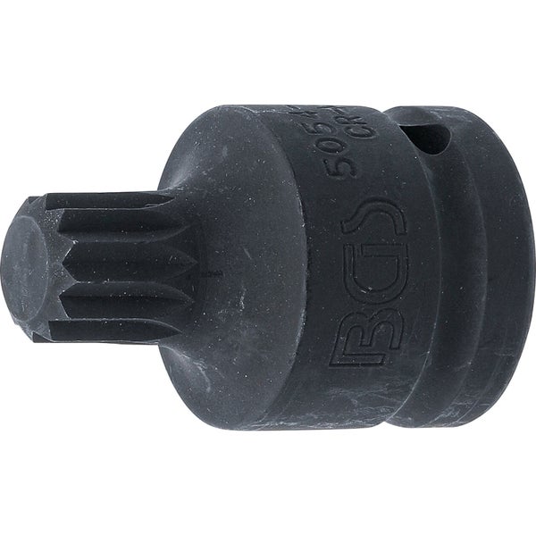BGS Kraft-Bit-Einsatz Antrieb Innenvierkant 20 mm (3/4) Innenvielzahn (für XZN) M18 - 5054-M18