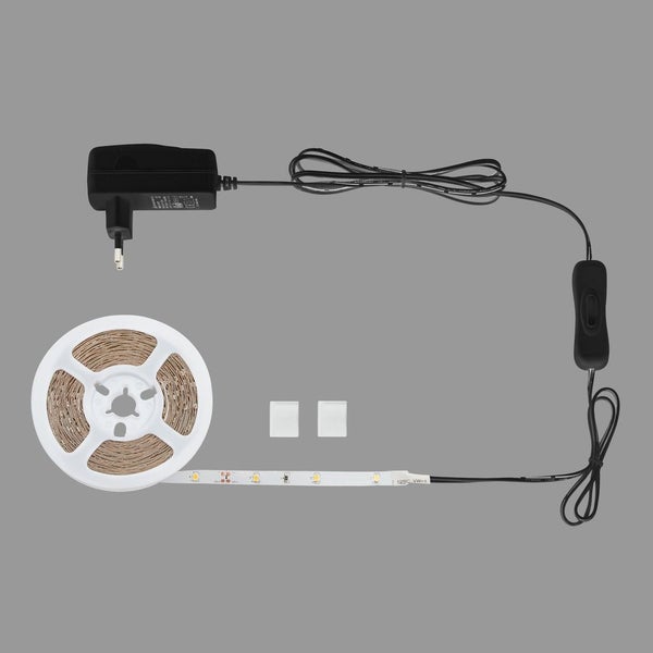 LED Band LED Stripe 5 Meter selbstklebend 16W weiß Kunststoff Briloner