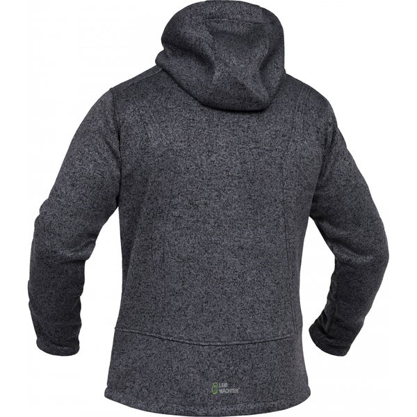 Leibwächter Fleece Strickjacke Arbeitsjacke grau meliert Gr. S Unisex