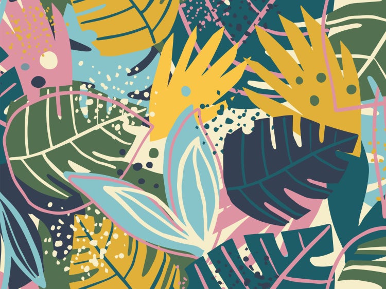 Abstraktes tropisches Blätterdesign