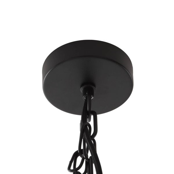 Lucande Pendelleuchte Kaeloria (Vintage, Industriell) in Schwarz aus Aluminium (1 flammig E27) - Deckenlampe Esstischlampe Hängelampe Hängeleuchte Wohnzimmerleuchte