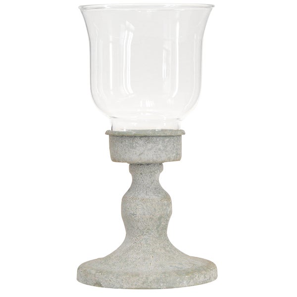 Kerzenhalter mit Glasaufsatz