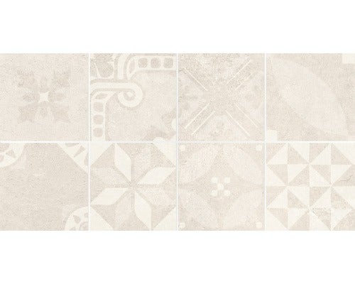 Muster von acht beigen Bodenfliesen